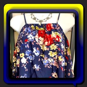 Adorable Strappy Off  Shoulder Floral Top